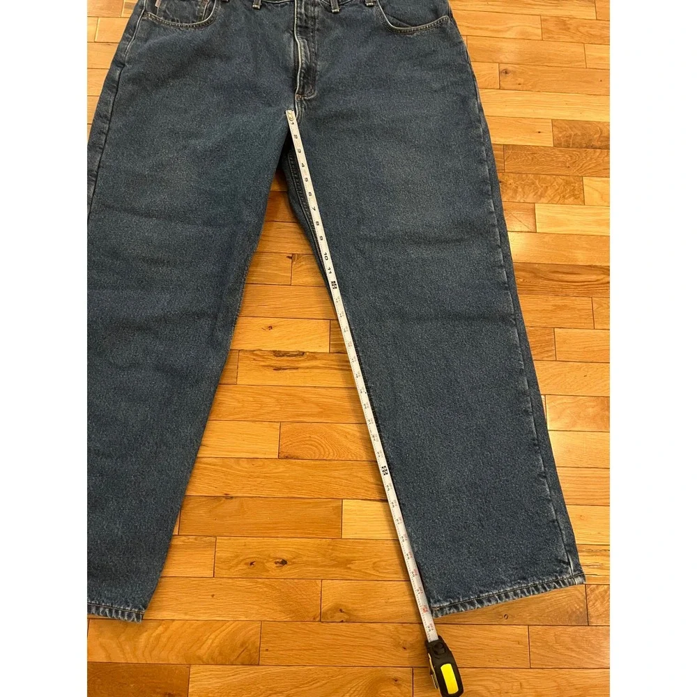 Carhartt Mens Relaxed Fit Straight Leg Jeans Dark Wash Blue Denim 44 x 32